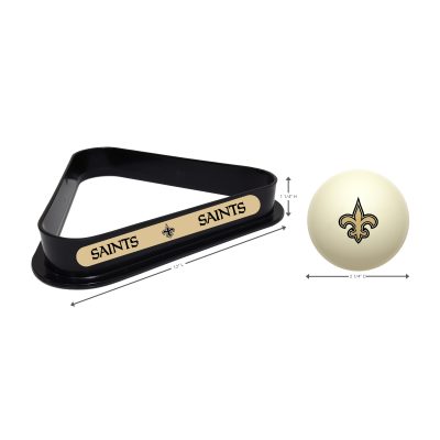 New Orleans Saints Billiards Triangle and Cue Ball Combo