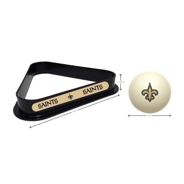 New Orleans Saints Billiards Triangle and Cue Ball Combo