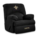 New Orleans Saints Black Embroidered Microfiber Rocker Recliner