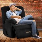 New Orleans Saints Black Embroidered Microfiber Rocker Recliner