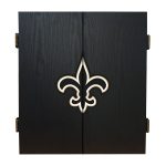 New Orleans Saints Bristle Dartboard Cabinet Set