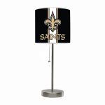 New Orleans Saints Chrome USB Charging Lamp with Shade
