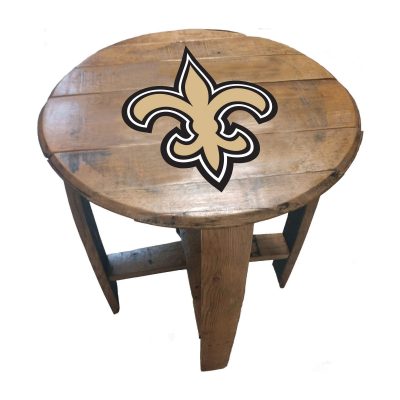 New Orleans Saints NFL Oak Whiskey Barrel Side Table