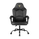 New Orleans Saints Oversized Embroidered Gaming Office Chair with Pouch
