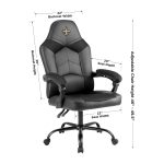 New Orleans Saints Oversized Embroidered Gaming Office Chair with Pouch