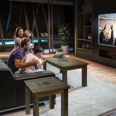 New Orleans Saints Reclaimed Pine Logo Side Table