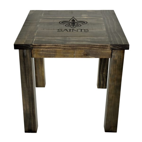 New Orleans Saints Reclaimed Pine Logo Side Table 3