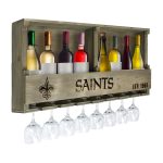 New Orleans Saints Reclaimed Wood Bar Shelf