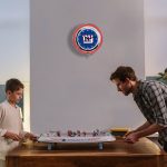 New York Giants 14" Neon Chrome Clock Lights Up Your Space