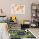 New York Giants 4x6 Football Field Area Rug Officially Licensed