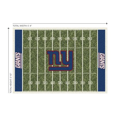 New York Giants 4x6 Football Field Area Rug Officially Licensed