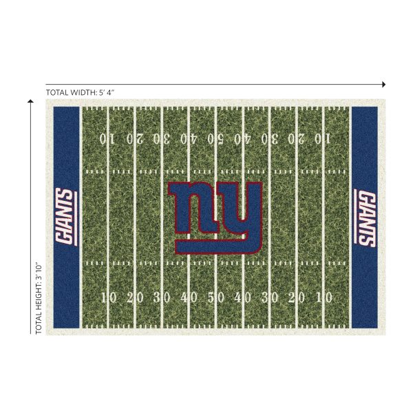 New York Giants 4x6 Football Field Area Rug Officially Licensed