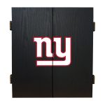 New York Giants Bristle Dartboard Cabinet Set