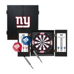 New York Giants Bristle Dartboard Cabinet Set