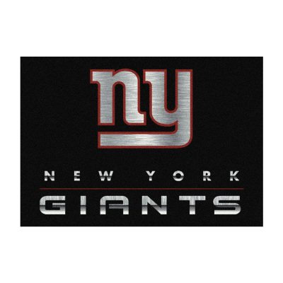 New York Giants Chrome 4x6 Area Rug NFL Licensed