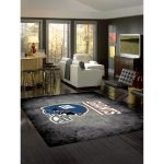 New York Giants Distressed 8x11 Area Rug Officially Licensed