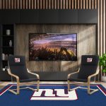 New York Giants Embroidered Birch Bentwood Accent Chair