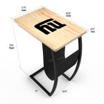 New York Giants Laser Etched C-Shape Side Table