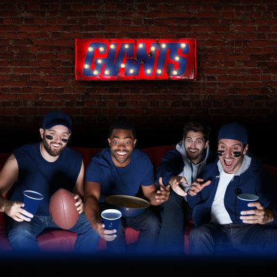 New York Giants Lighted Recycled Metal Street Sign NFL