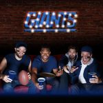 New York Giants Lighted Recycled Metal Wordmark Logo Sign