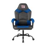 New York Giants Oversized Gaming Office Chair with Storage Pouch