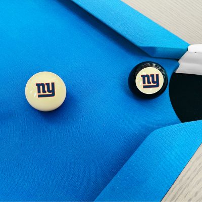 New York Giants Polyester Logo Cue Ball & 8 Ball