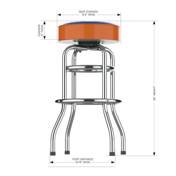 New York Islanders Chrome Bar Stool 4