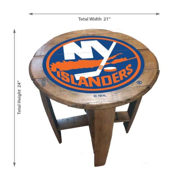 New York Islanders Oak Barrel Table 1