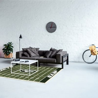 New York Jets 4x6 Football Field Area Rug