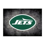 New York Jets 6x8 Distressed Area Rug NFL Licensed