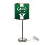 New York Jets Chrome USB Charging Lamp with Shade Insert
