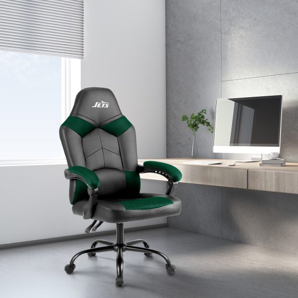 New York Jets Oversized Embroidered Gaming Office Chair 2