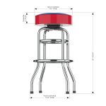 New York Rangers Chrome Bar Stool 10 New York Rangers Chrome Bar Stool