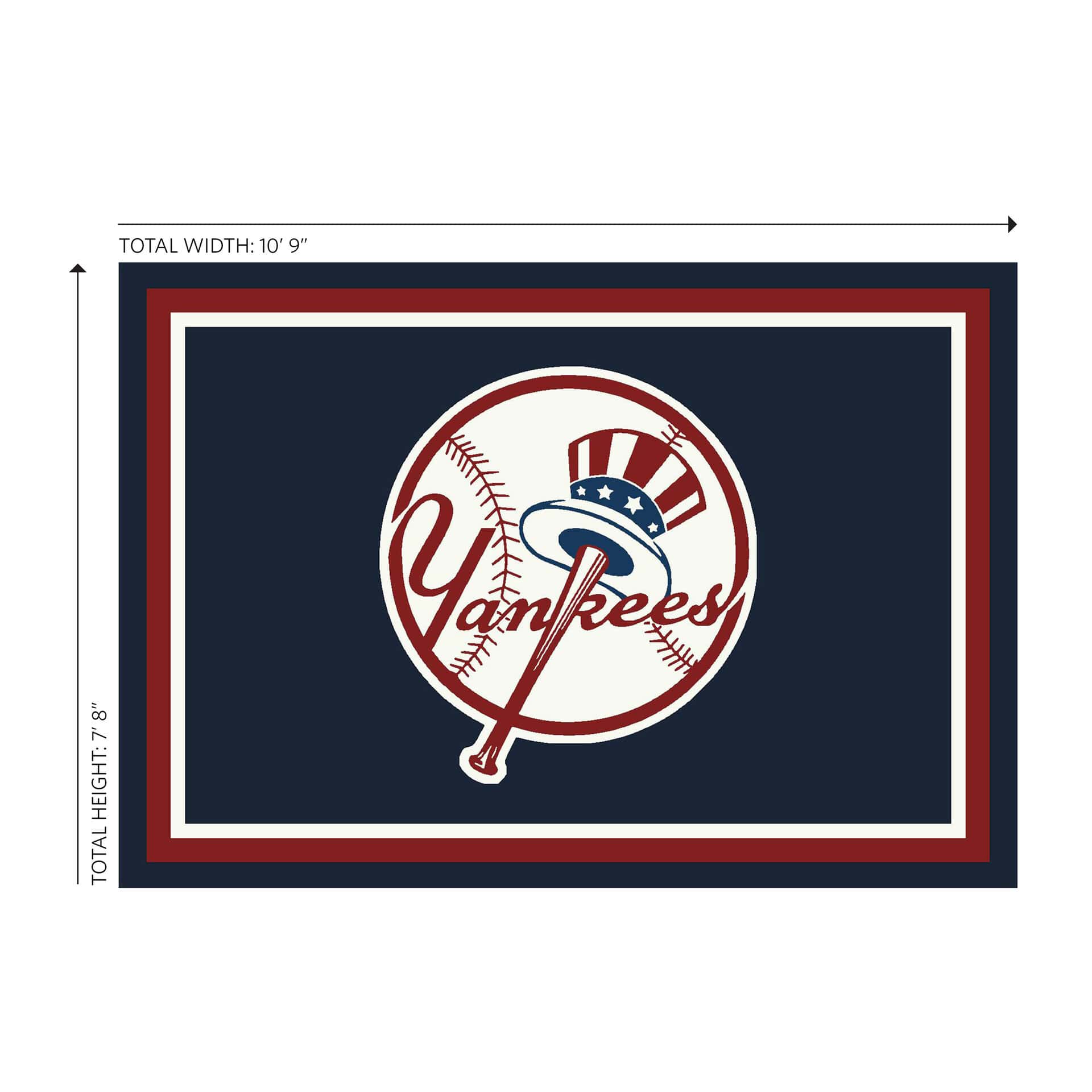 New York Yankees 8x11 Spirit Rug Officially Licensed MLB 3 New York Yankees 8x11 Spirit Rug Officially Licensed MLB - Image 3