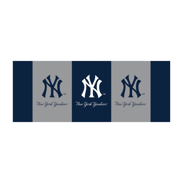 New York Yankees USB Chrome Lamp with Changeable Shade Insert 1