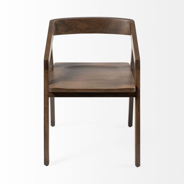 Nicholas I Onyx Brown Solid Wood Dining Chair 4