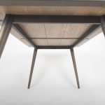 Nicholas II 72x39 Brown Solid Wood Top Metal/Wood Leg Dining Table