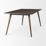 Nicholas II 72x39 Brown Solid Wood Top Metal/Wood Leg Dining Table