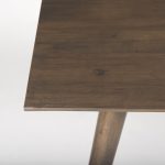 Nicholas II 72x39 Brown Solid Wood Top Metal/Wood Leg Dining Table