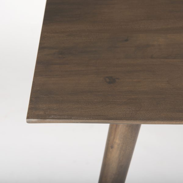 Nicholas II 72x39 Brown Solid Wood Top MetalWood Leg Dining Table 7