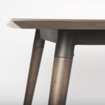 Nicholas II 72x39 Brown Solid Wood Top Metal/Wood Leg Dining Table