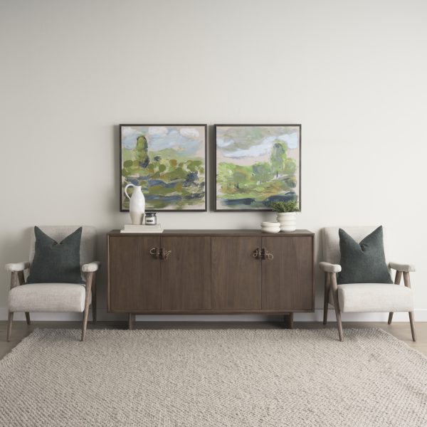 Nico Oatmeal Upholstered w Brown Wood Accent Chair 3