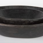 Nikita Set of 2 Large Black-Brown Reclaimed Wood Bowls