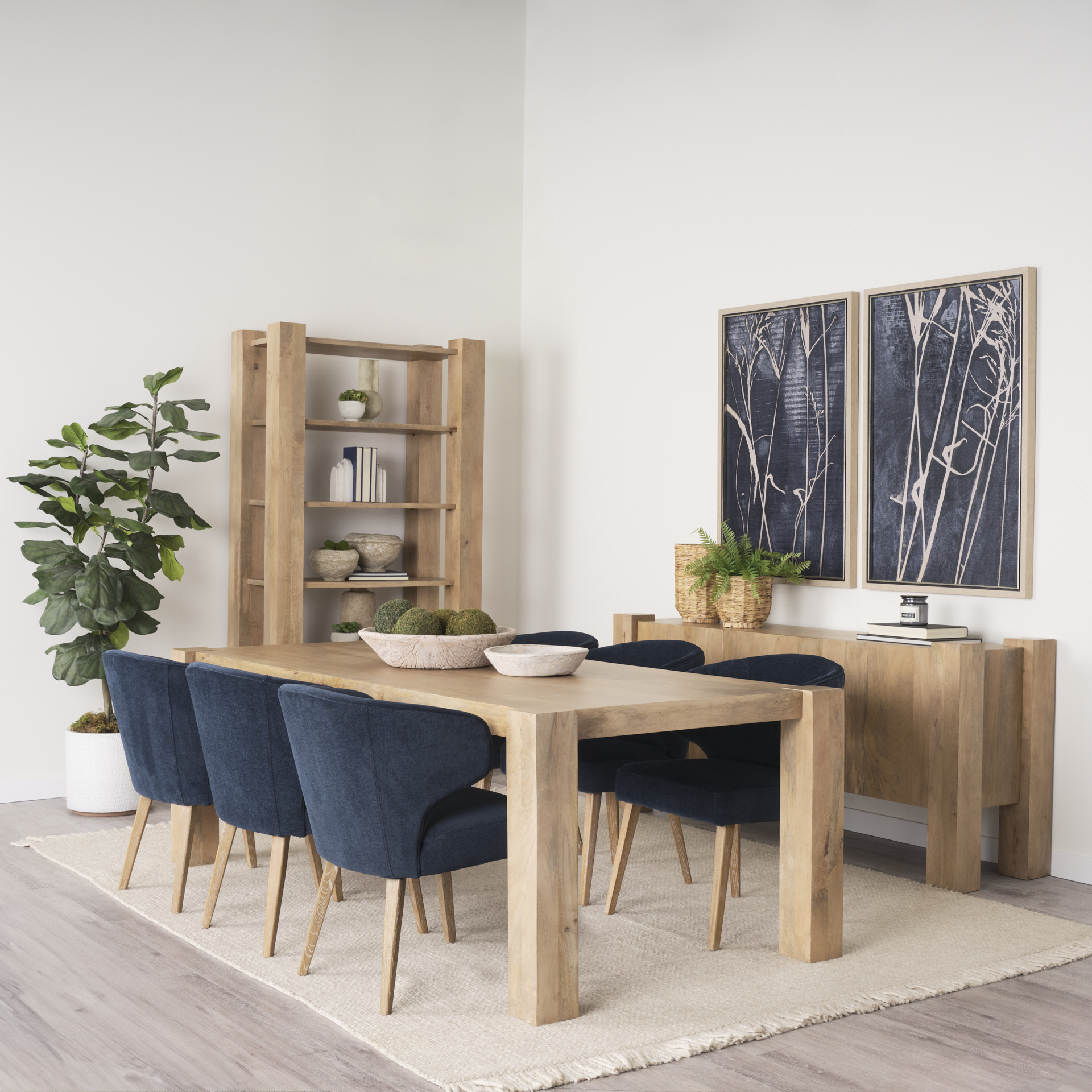 Nikita Set of 2 Large Light-Wash Reclaimed Wood Bowls 2 Nikita Set of 2 Large Light-Wash Reclaimed Wood Bowls - Image 2