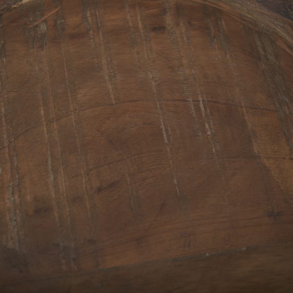 Nikita Set of 2 Large Medium Brown Reclaimed Wood Bowls 6