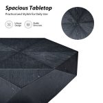Nikolaus Black Geometric Fully Assembled Modern Coffee Table