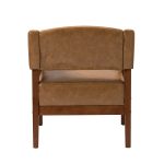 Nikolaus Camel Vegan Leather Mid-Century Modern Armchair