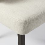 Niles 22.5L x 24.0W x 32.0H Cream Fabric Seat W/ Dark Brown Wooden Legs Wingback Dining Chair
