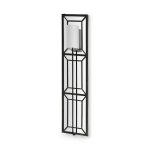 Noah 12.2x55 Black Metal w/White Fabric Shade Rectangular Wall Sconce