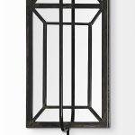 Noah 12.2x55 Black Metal w/White Fabric Shade Rectangular Wall Sconce